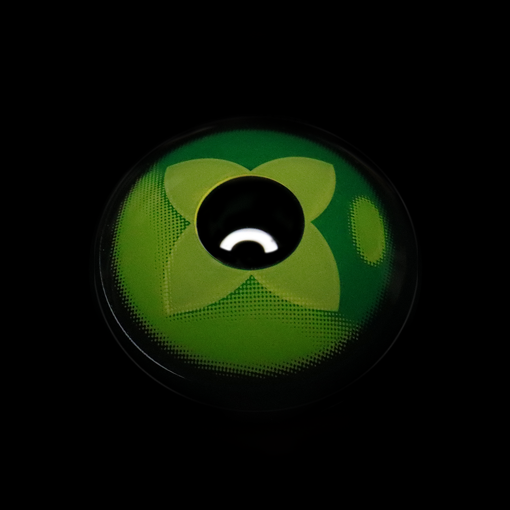 Cosplay Genshin Impact Clover Green Coloured Contact Lenses